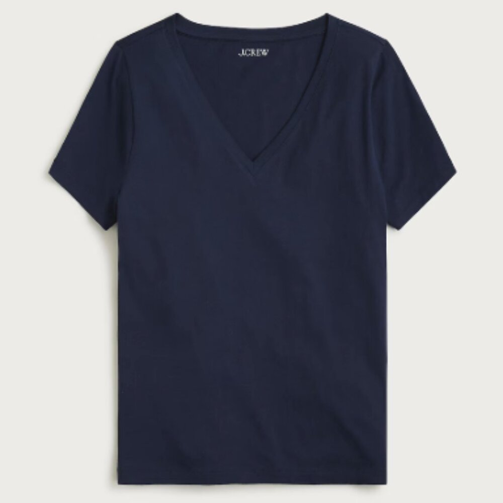 J. Crew Women's Vintage Jersey V-Neck Tee - Size Small - NEW with tags
